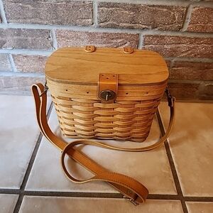 Longaberger Shoulder Purse Bag Woven Basket 1996 NWOB Complete Model 18210